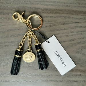 Brahmin Tassel Key Ring - Black Melbourne